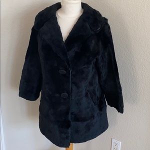 Biber Furs vintage black overcoat